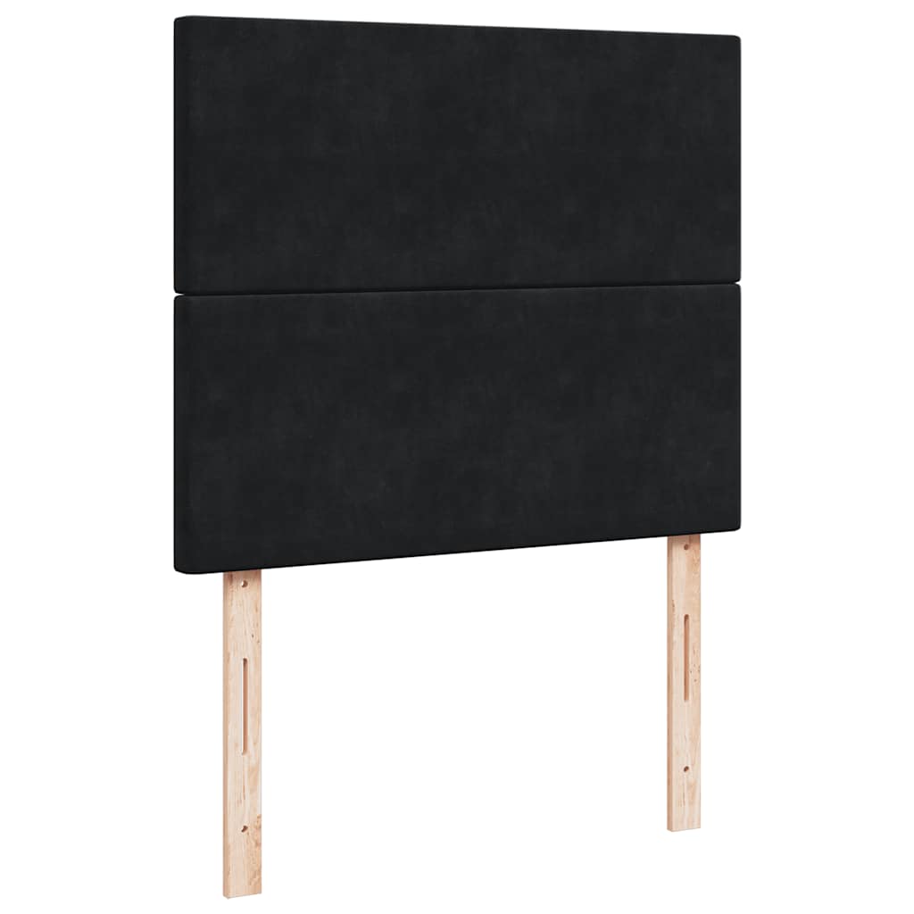 osmannisk sengeramme med madrasser 120x190 cm fløjl sort