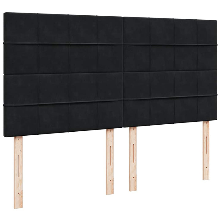 osmannisk sengeramme med madrasser 180x200 cm fløjl sort