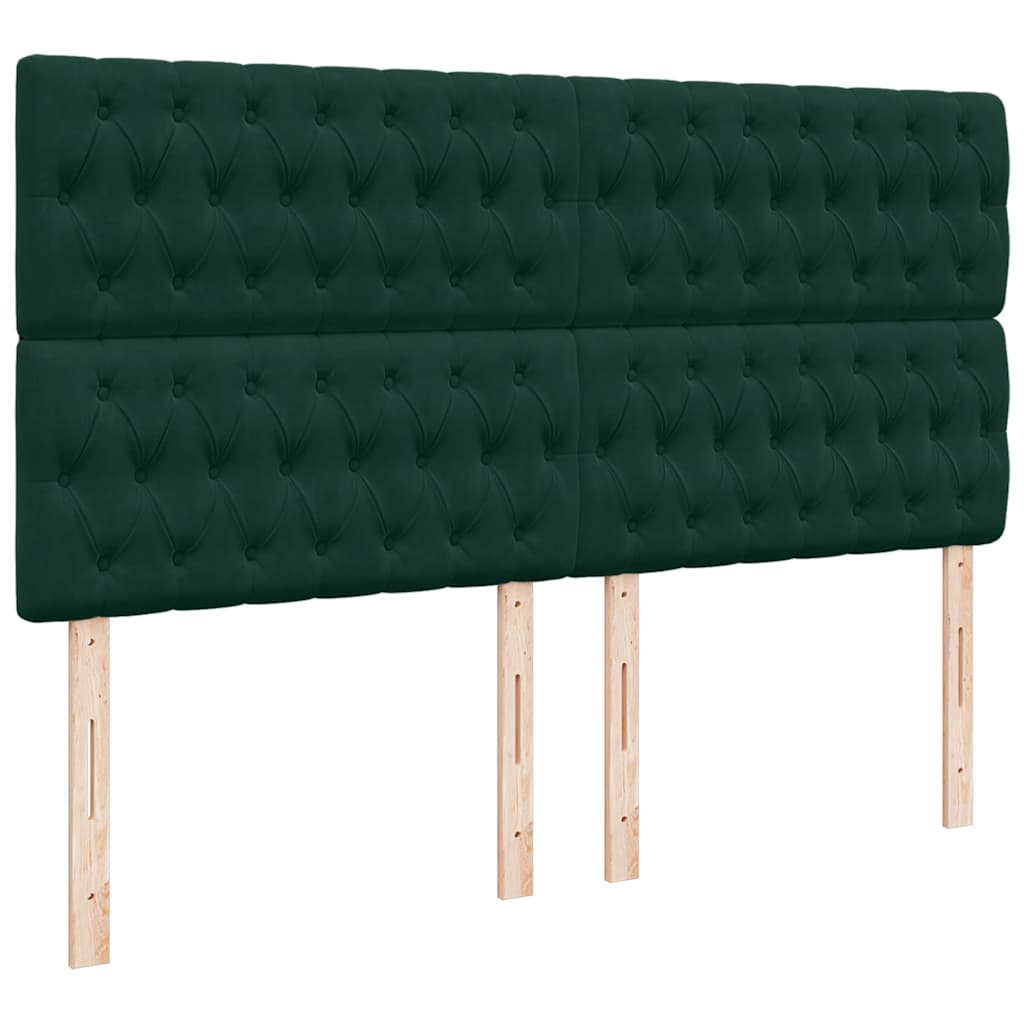 osmannisk sengeramme med madrasser 160x200 cm fløjl mørkegrøn