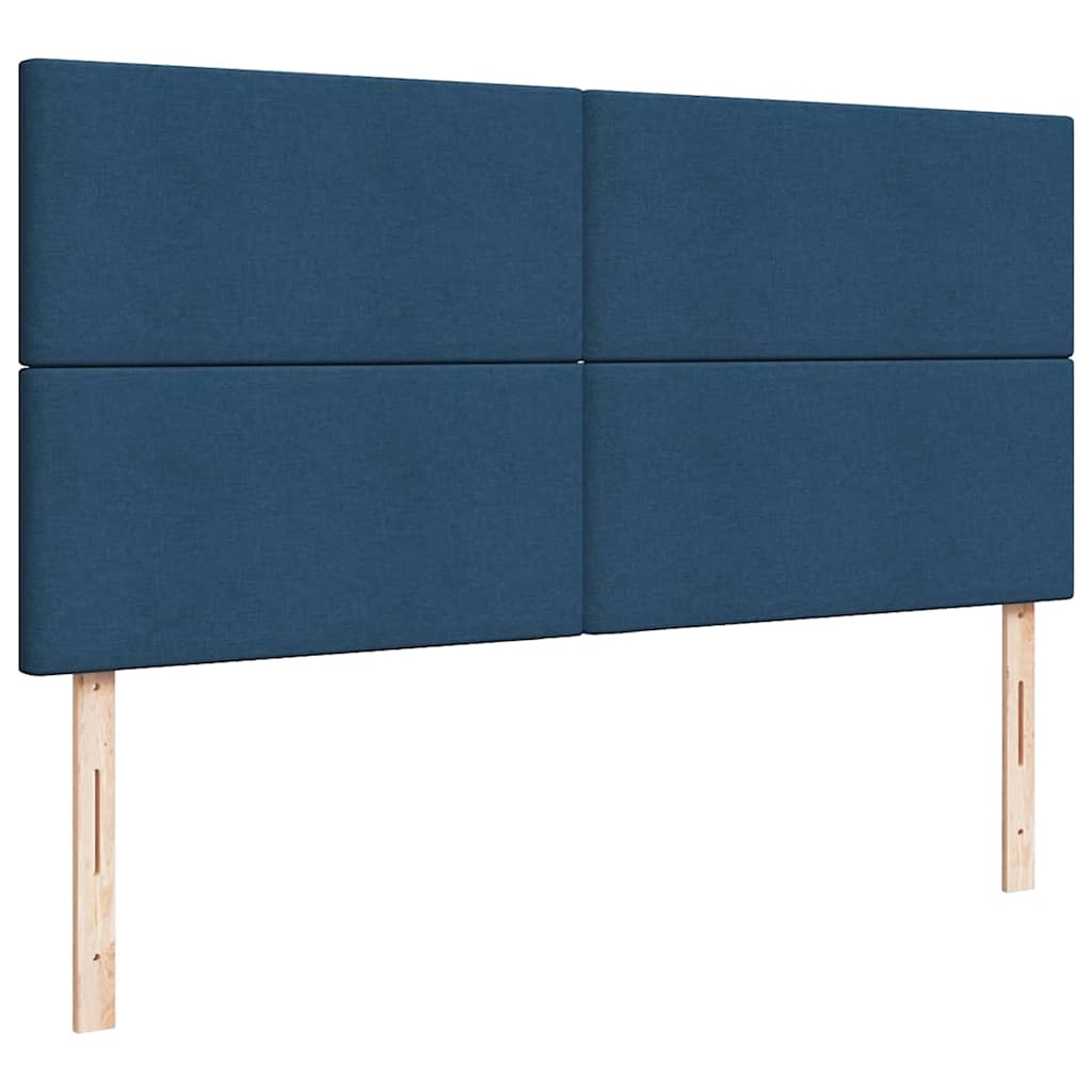 osmannisk sengeramme med madrasser 180x200 cm stof blå
