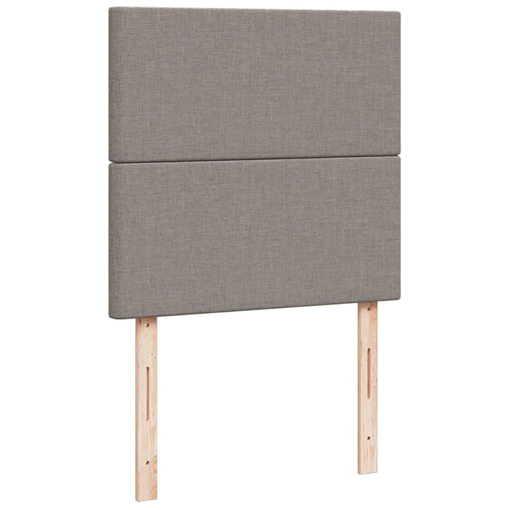 osmannisk sengeramme med madrasser 200x200 cm stof gråbrun