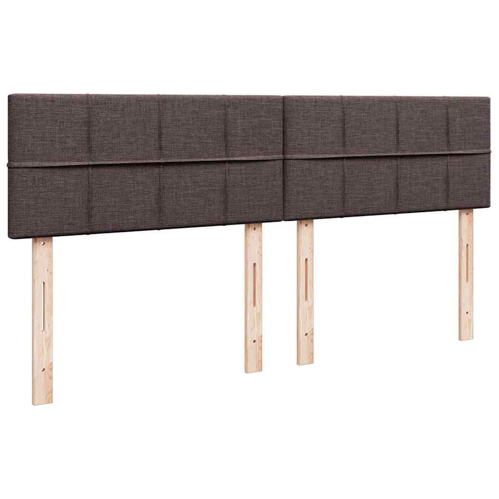 osmannisk sengeramme med madrasser 180x200 cm stof mørkebrun