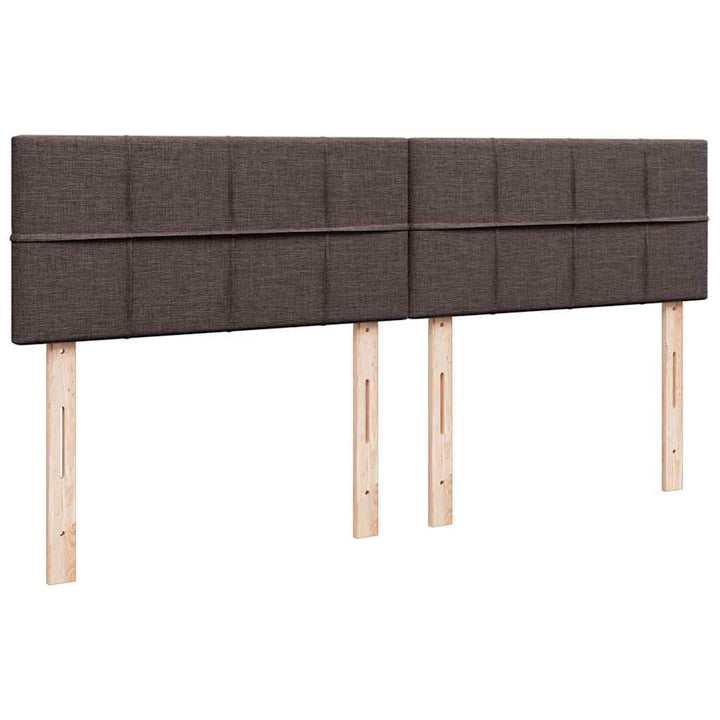 osmannisk sengeramme med madrasser 180x200 cm stof mørkebrun