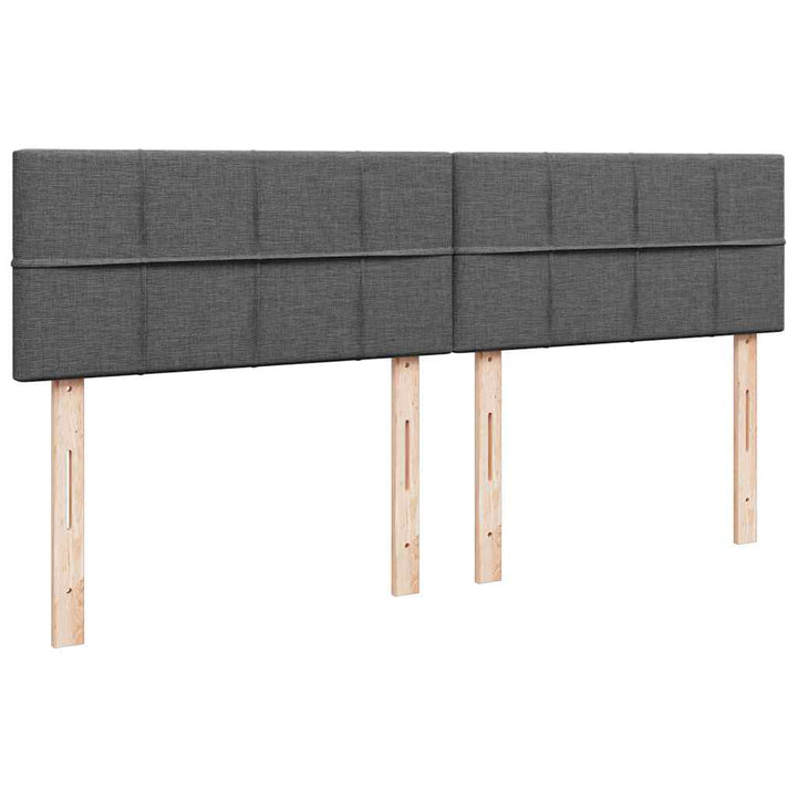 osmannisk sengeramme med madrasser 200x200 cm stof mørkegrå
