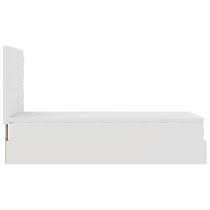 osmannisk sengeramme med madras 80x200 cm kunstlæder hvid