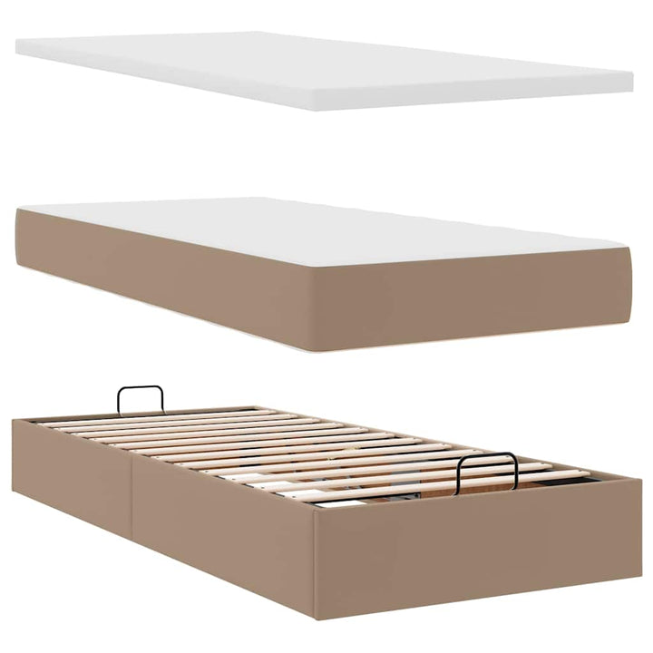osmannisk sengeramme med madras 80x200 cm kunstlæder