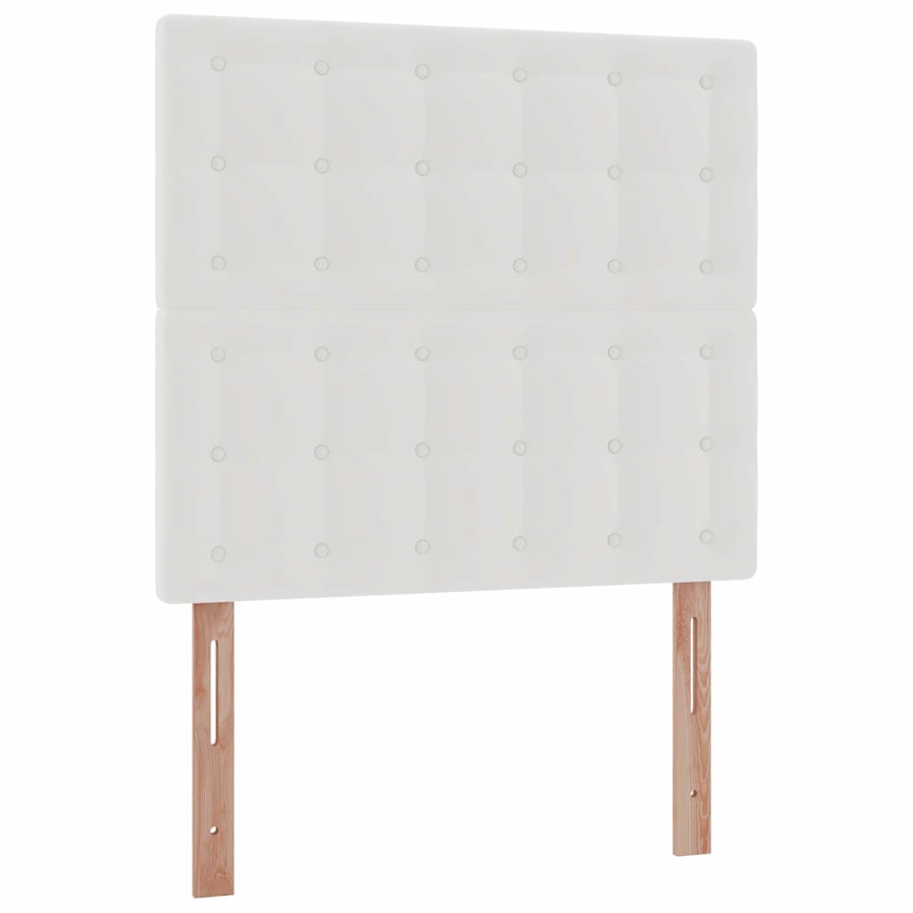 osmannisk sengeramme med madras 90x190 cm kunstlæder hvid