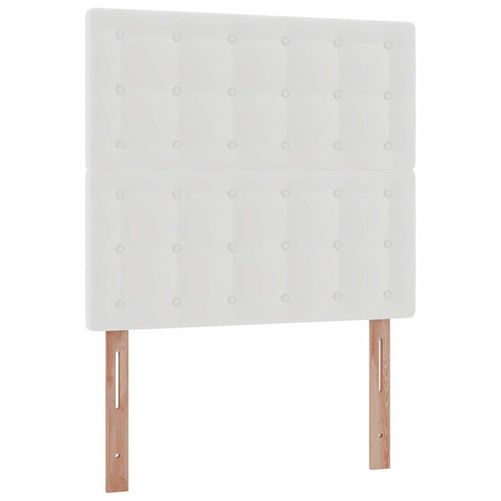 osmannisk sengeramme med madras 90x200 cm kunstlæder hvid