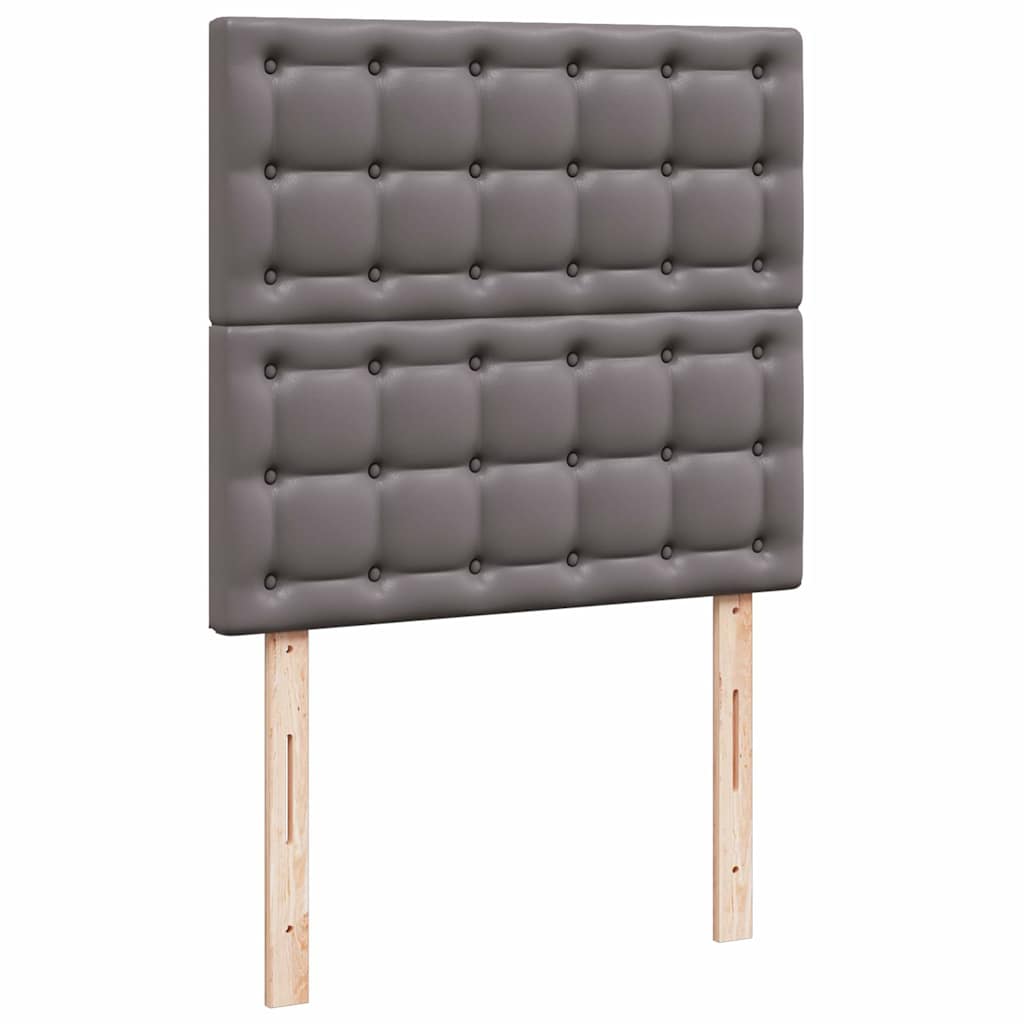 osmannisk sengeramme med madras 100x200 cm kunstlæder grå