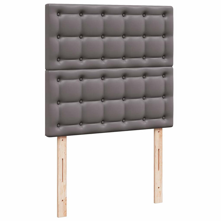 osmannisk sengeramme med madras 100x200 cm kunstlæder grå