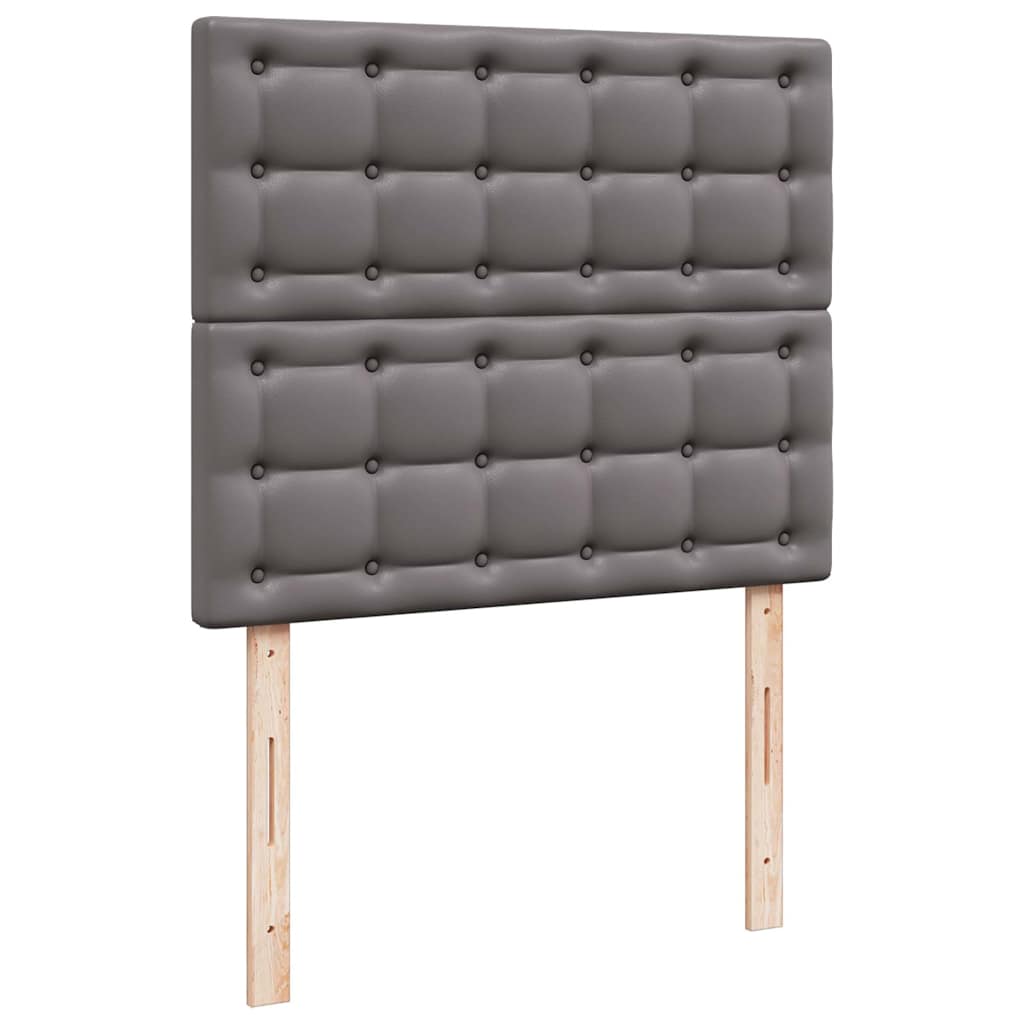 osmannisk sengeramme med madras 120x190 cm kunstlæder grå