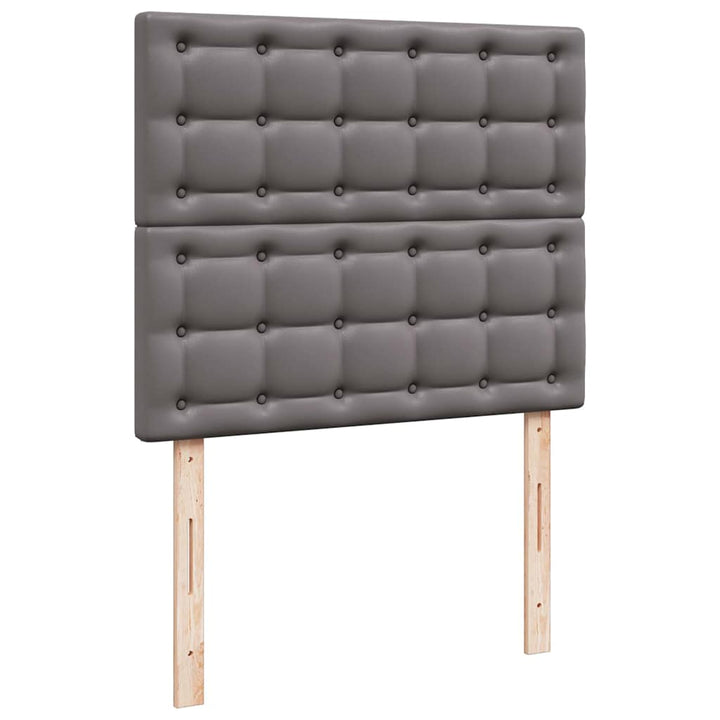 osmannisk sengeramme med madras 120x190 cm kunstlæder grå