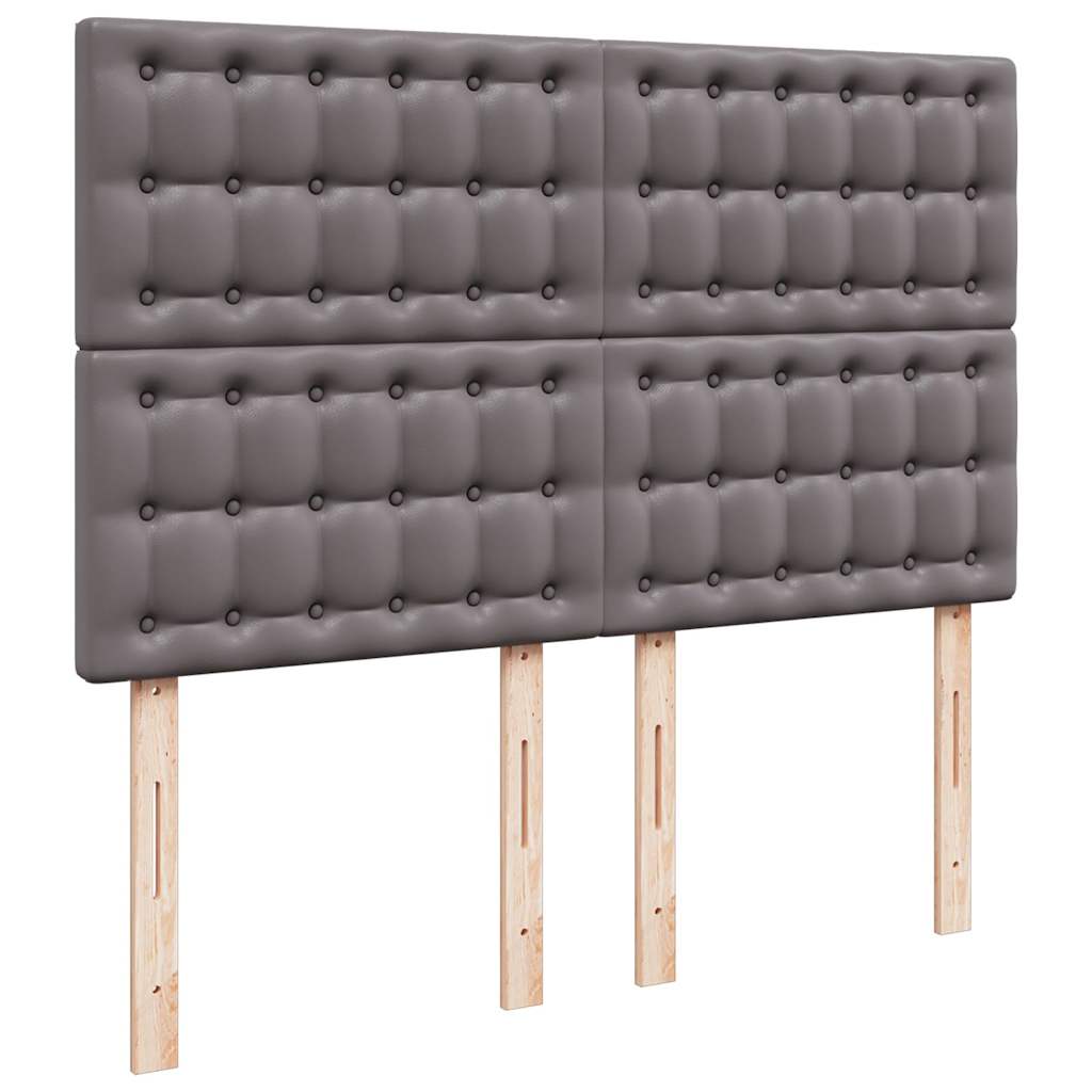 osmannisk sengeramme med madras 140x200 cm kunstlæder grå