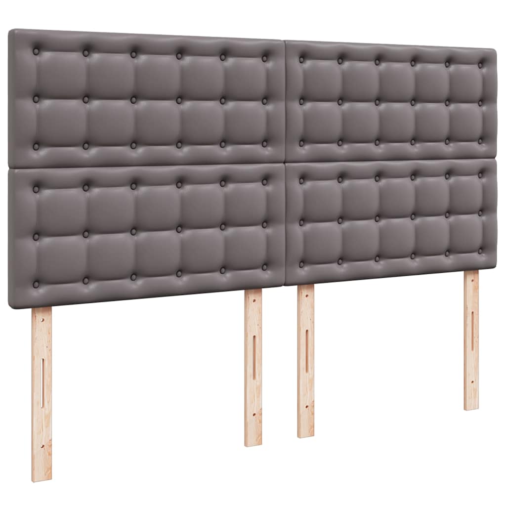 osmannisk sengeramme med madras 180x200 cm kunstlæder grå
