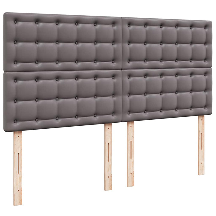 osmannisk sengeramme med madras 180x200 cm kunstlæder grå