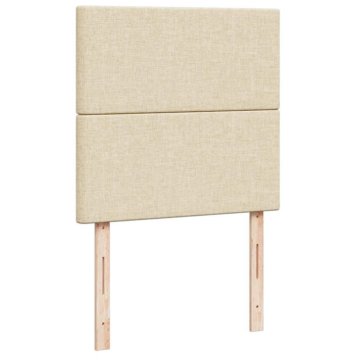 osmannisk sengeramme med madras 80x200 cm stof cremefarvet