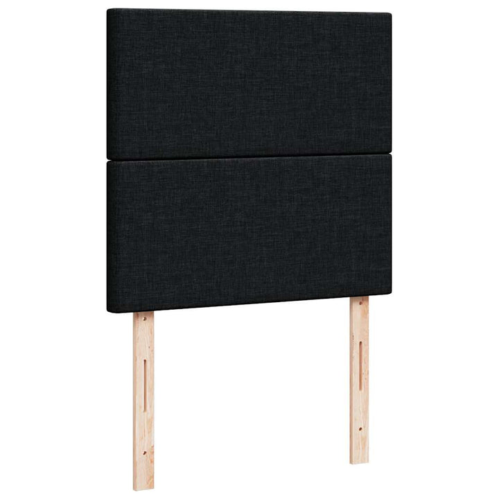 osmannisk sengeramme med madras 90x200 cm stof sort