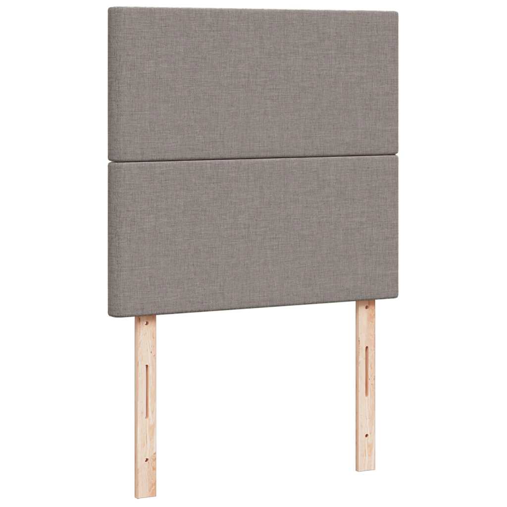 osmannisk sengeramme med madras 100x200 cm stof gråbrun