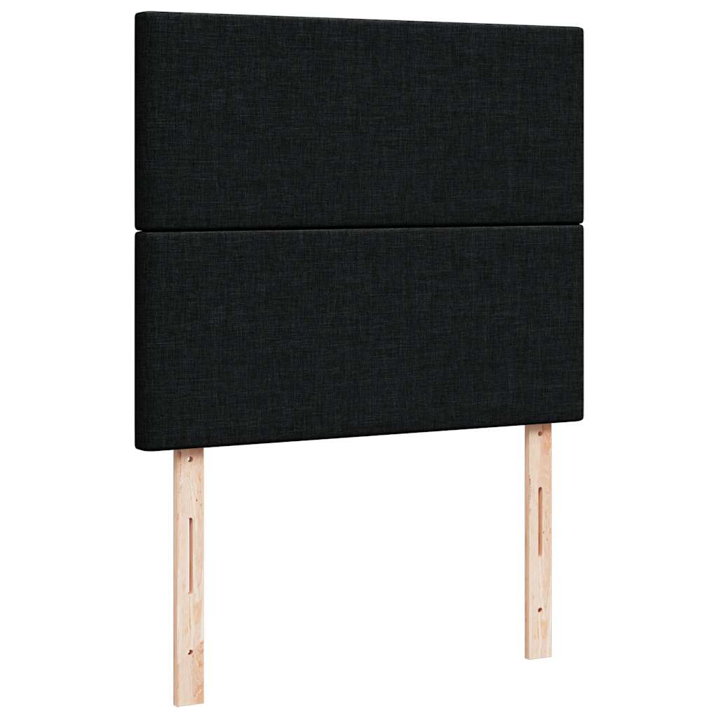 osmannisk sengeramme med madras 120x190 cm stof sort