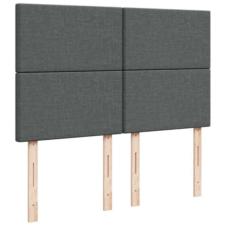 osmannisk sengeramme med madras 140x200 cm stof mørkegrå