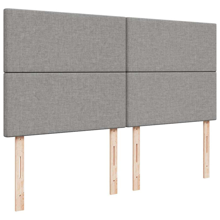 osmannisk sengeramme med madras 160x200 cm stof lysegrå