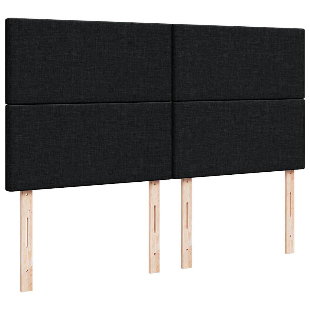 osmannisk sengeramme med madras 160x200 cm stof sort