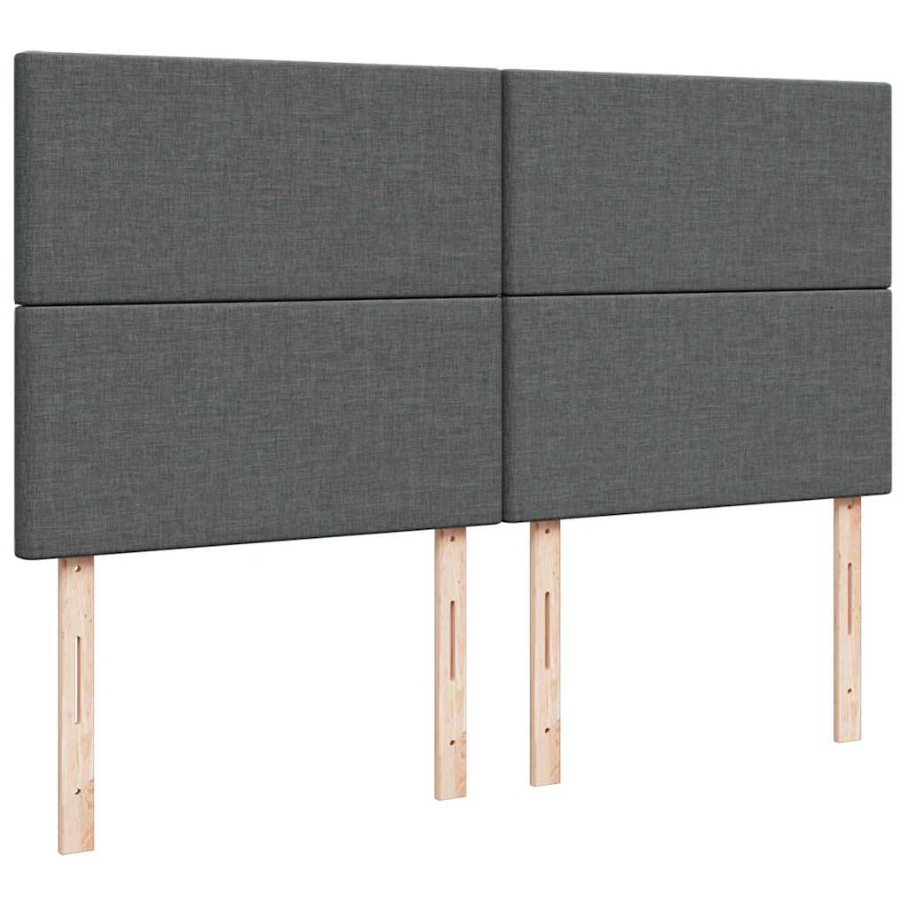 osmannisk sengeramme med madrasser 200x200 cm stof mørkegrå