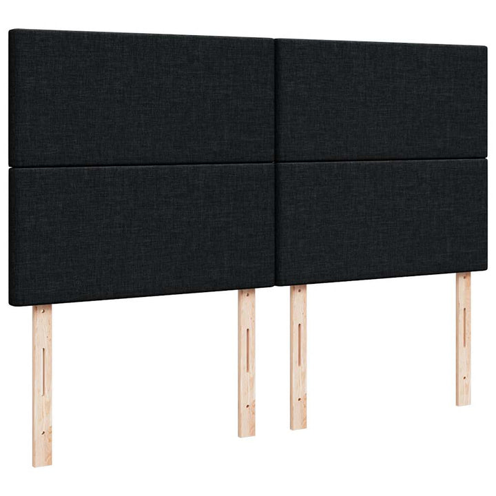 osmannisk sengeramme med madrasser 200x200 cm stof sort