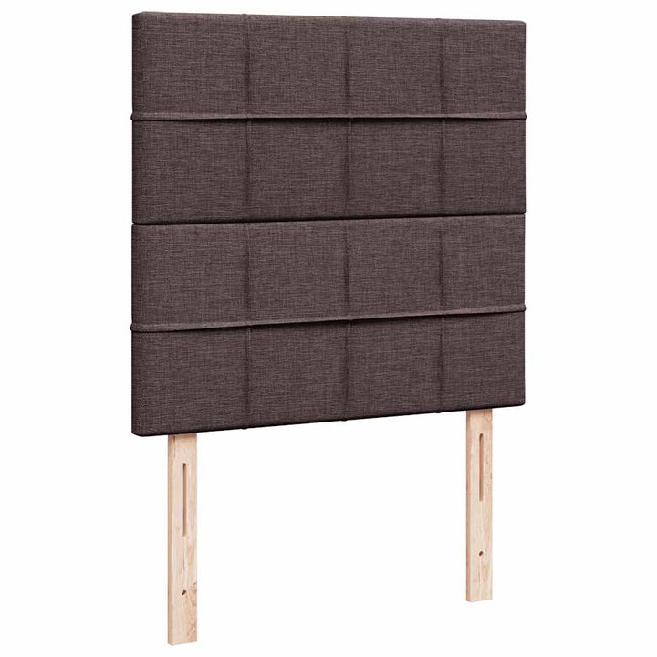 osmannisk sengeramme med madras 100x200 cm stof mørkebrun