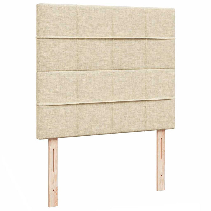 osmannisk sengeramme med madras 120x190 cm stof cremefarvet