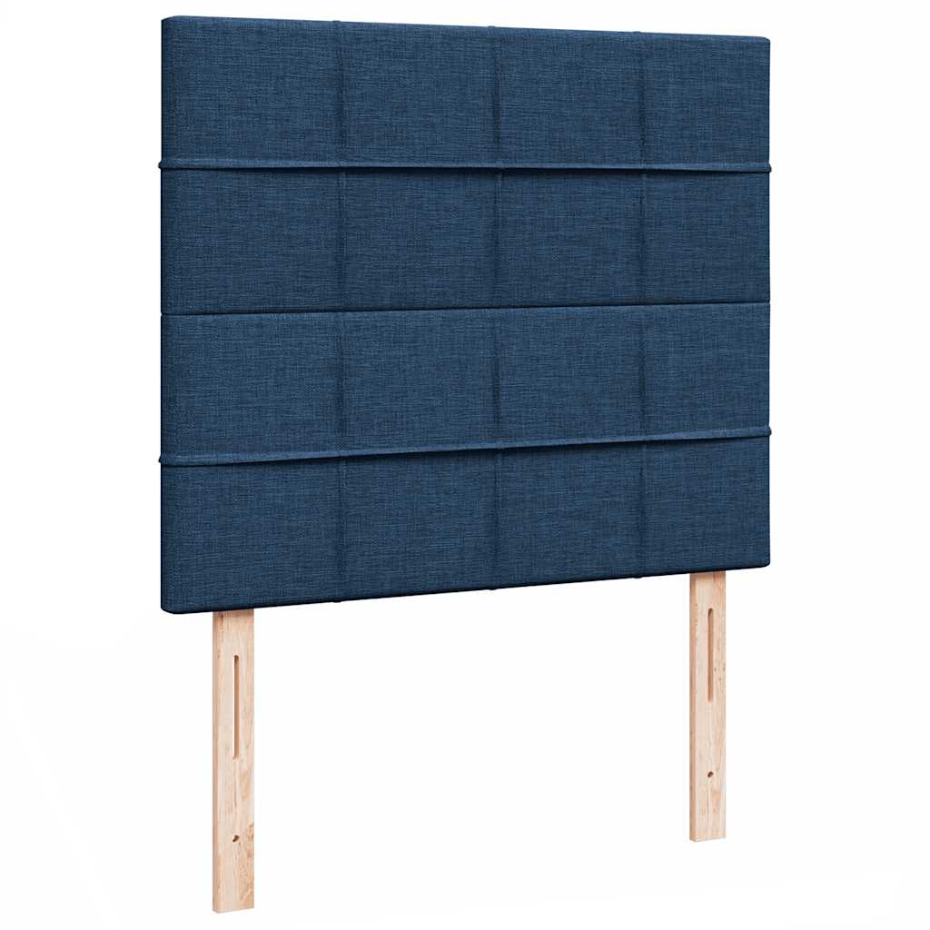 osmannisk sengeramme med madras 120x190 cm stof blå