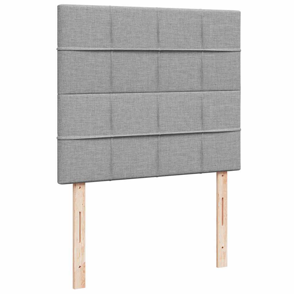 osmannisk sengeramme med madras 120x200 cm stof lysegrå