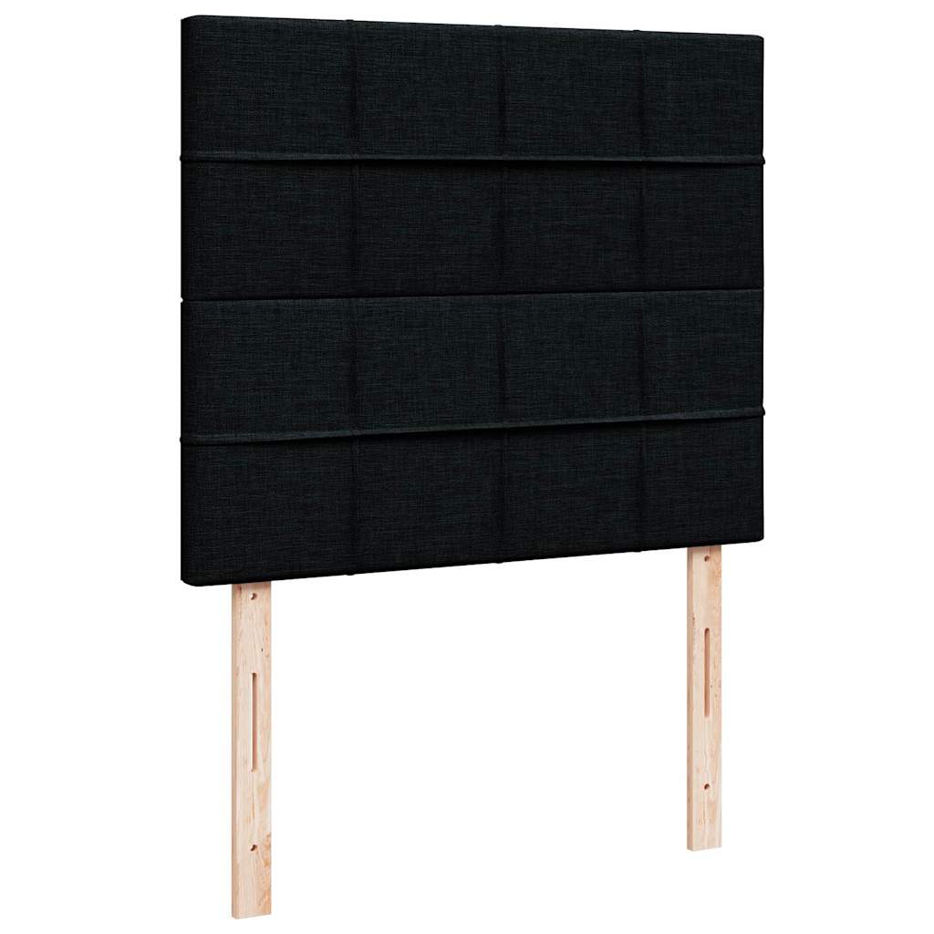 osmannisk sengeramme med madras 120x200 cm stof sort