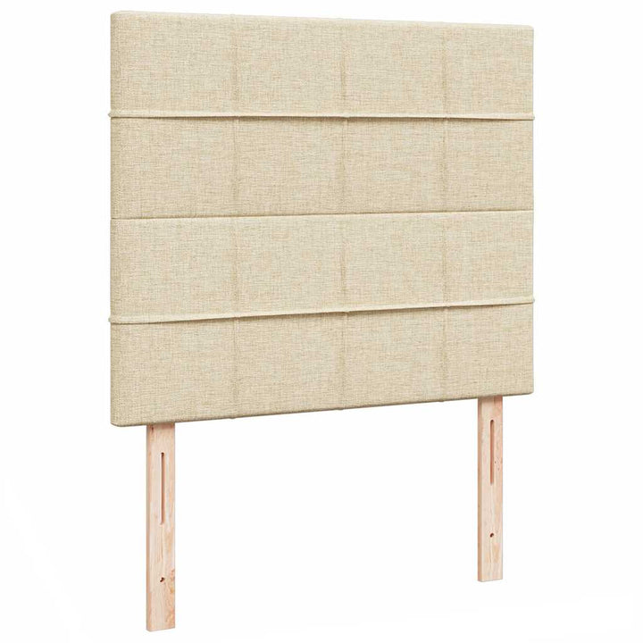 osmannisk sengeramme med madras 120x200 cm stof cremefarvet