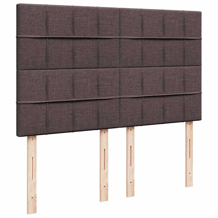 osmannisk sengeramme med madras 140x190 cm stof mørkebrun