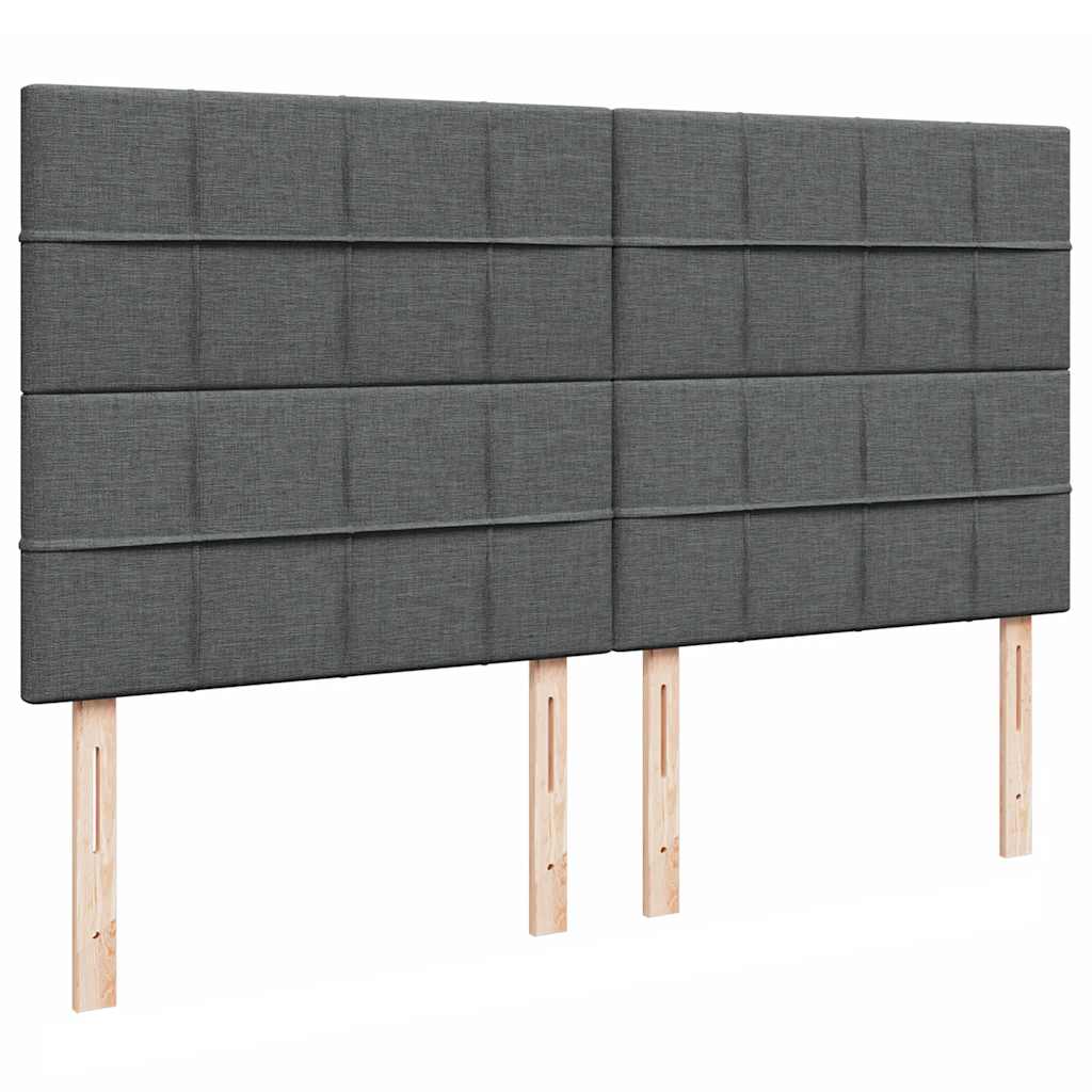 osmannisk sengeramme med madras 160x200 cm stof mørkegrå