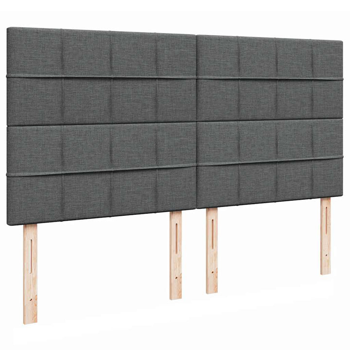 osmannisk sengeramme med madras 160x200 cm stof mørkegrå