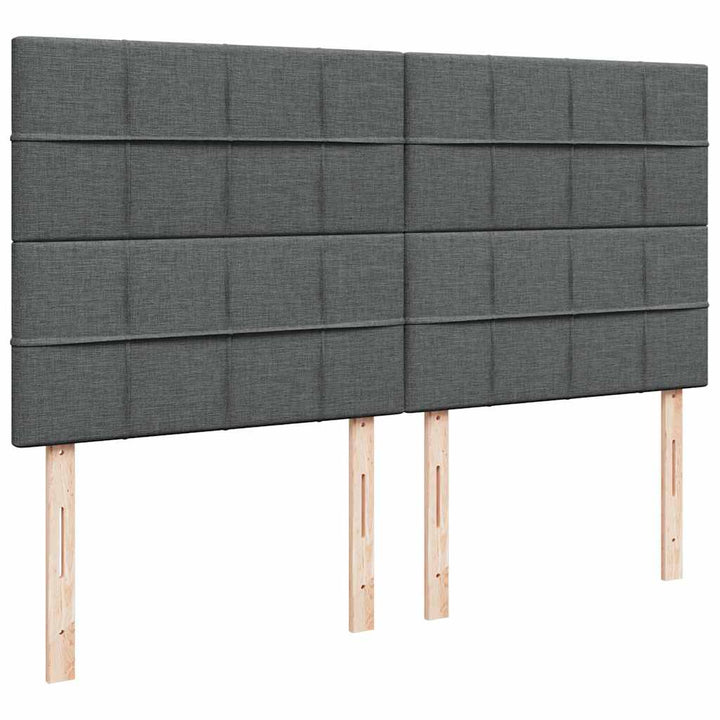 osmannisk sengeramme med madras 180x200 cm stof mørkegrå
