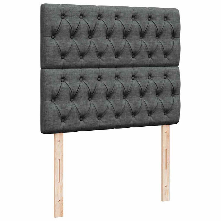 osmannisk sengeramme med madras 120x190 cm stof mørkegrå