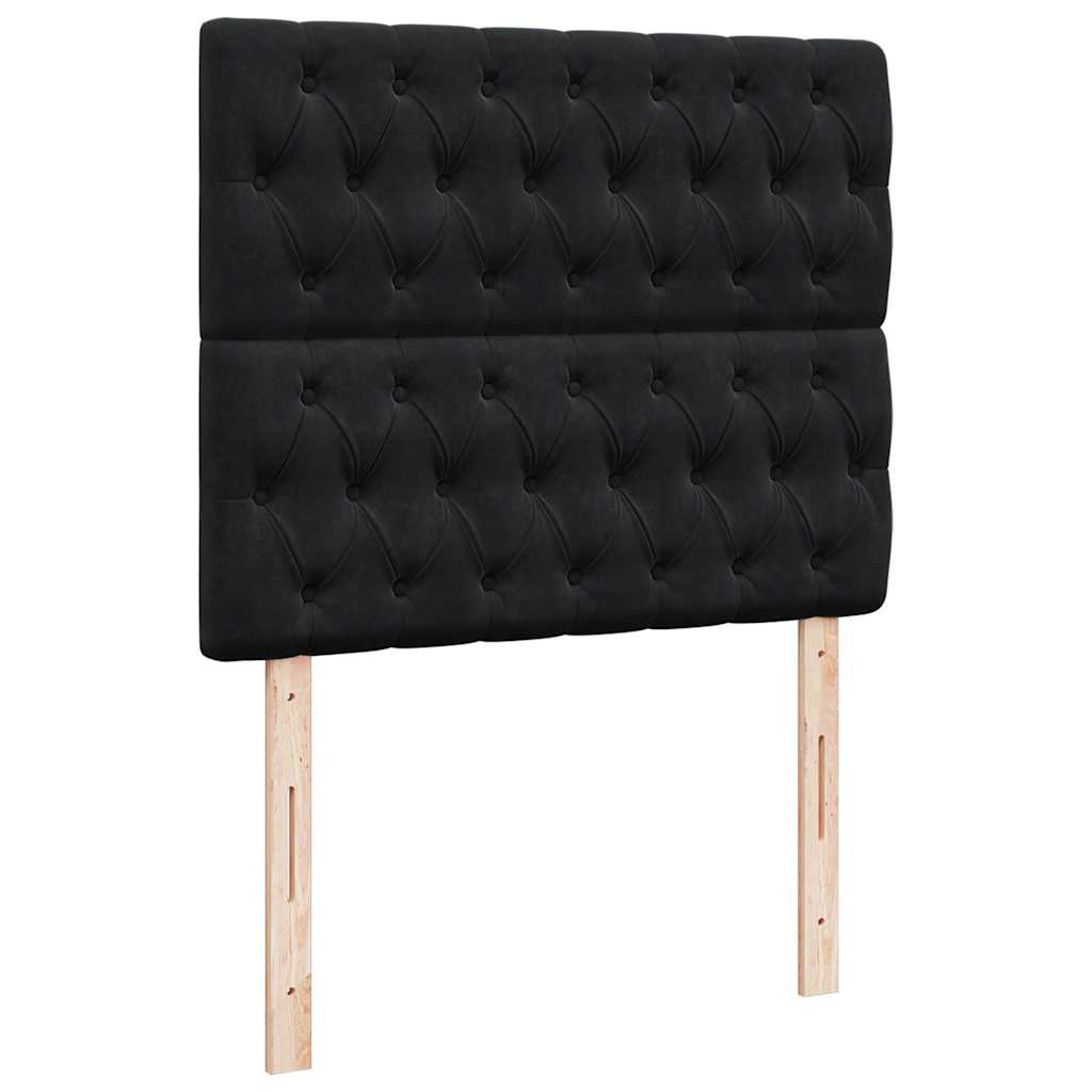 osmannisk sengeramme med madras 120x190 cm stof sort