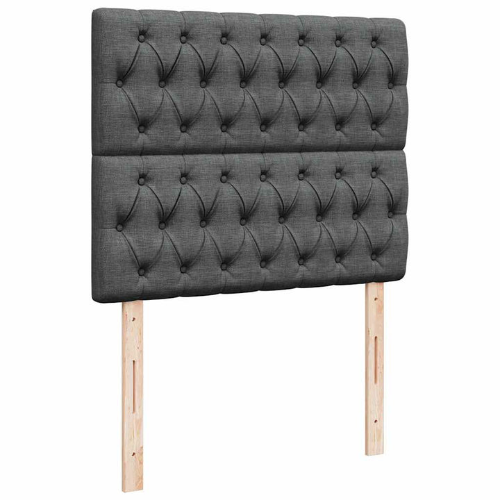 osmannisk sengeramme med madras 120x200 cm stof mørkegrå