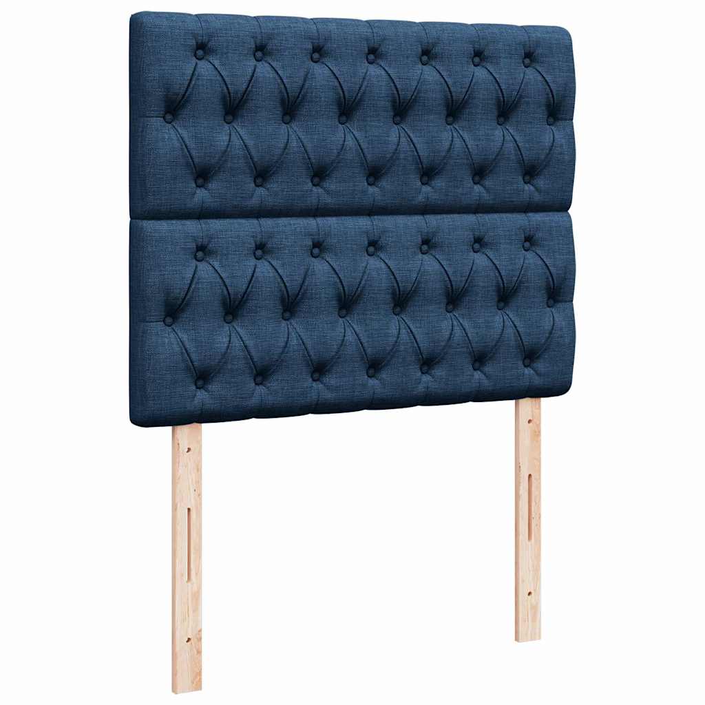 osmannisk sengeramme med madras 120x200 cm stof blå