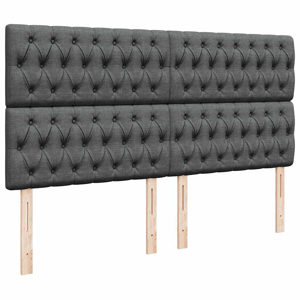 osmannisk sengeramme med madras 160x200 cm stof mørkegrå