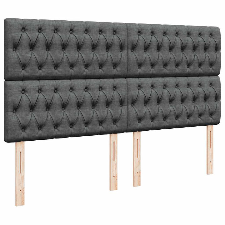 osmannisk sengeramme med madras 160x200 cm stof mørkegrå
