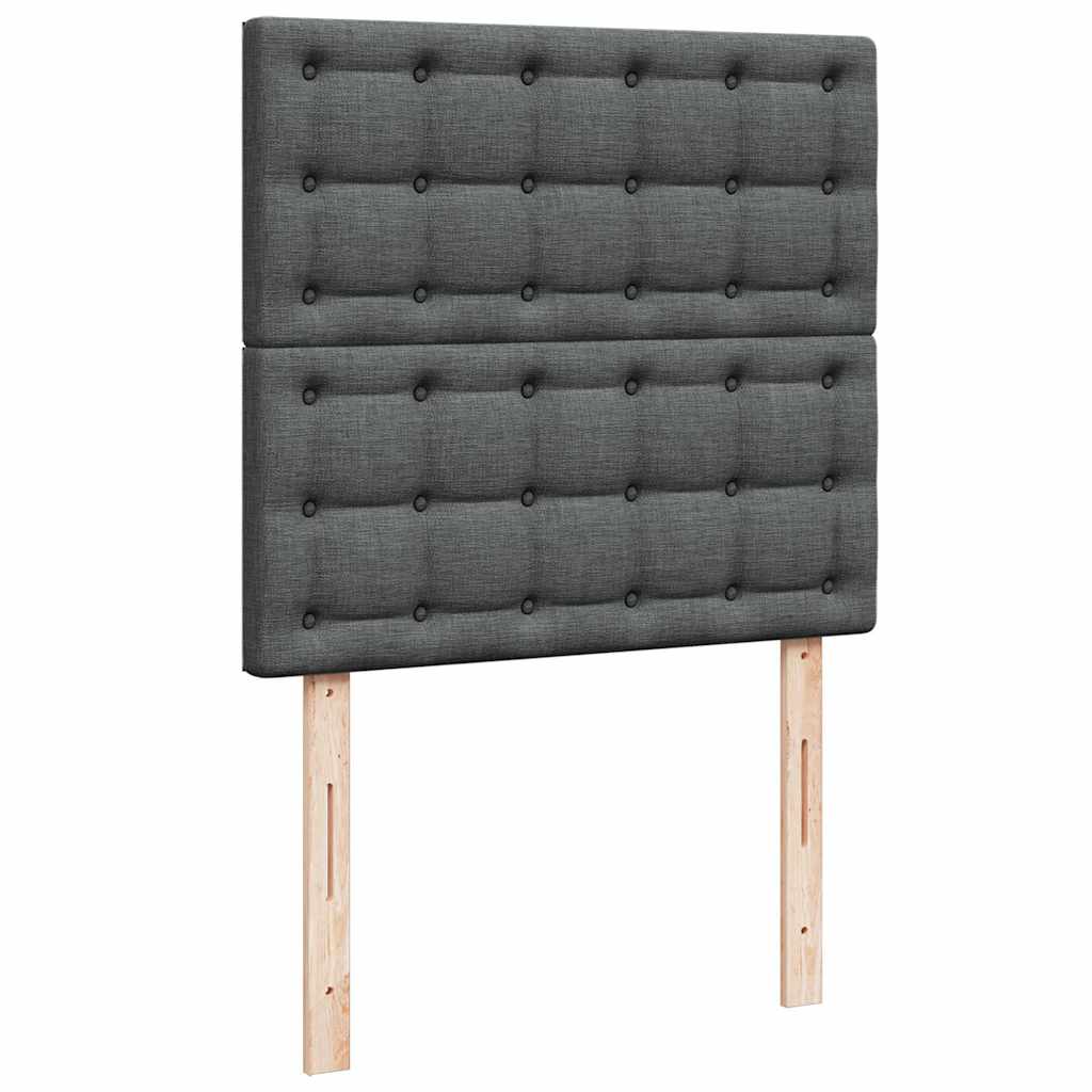 osmannisk sengeramme med madras 100x200 cm stof mørkegrå