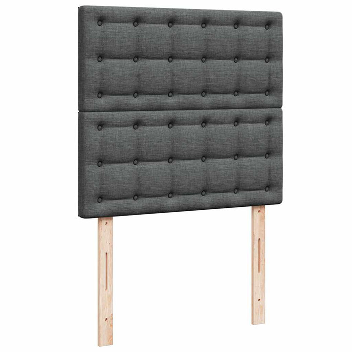 osmannisk sengeramme med madras 100x200 cm stof mørkegrå