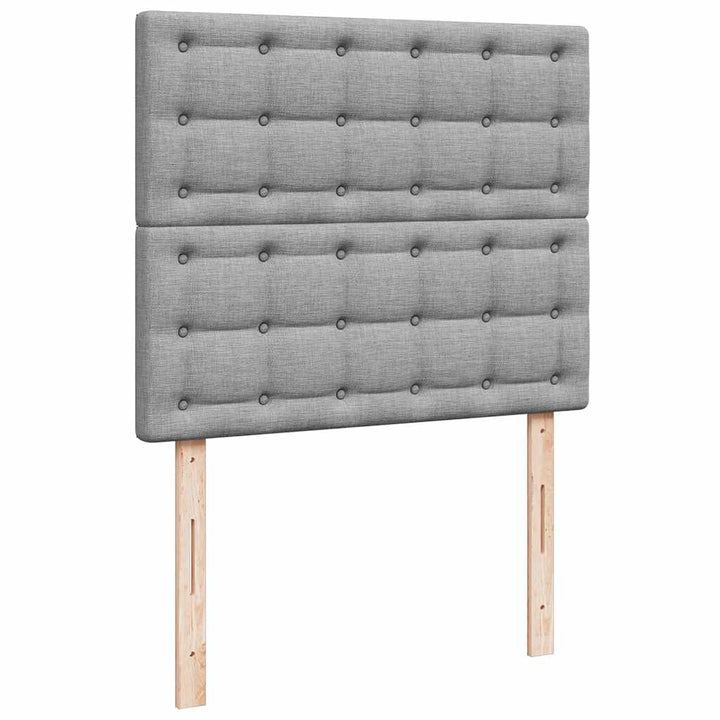 osmannisk sengeramme med madras 120x190 cm stof lysegrå