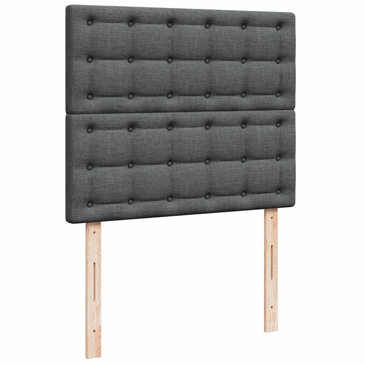 osmannisk sengeramme med madras 120x190 cm stof mørkegrå