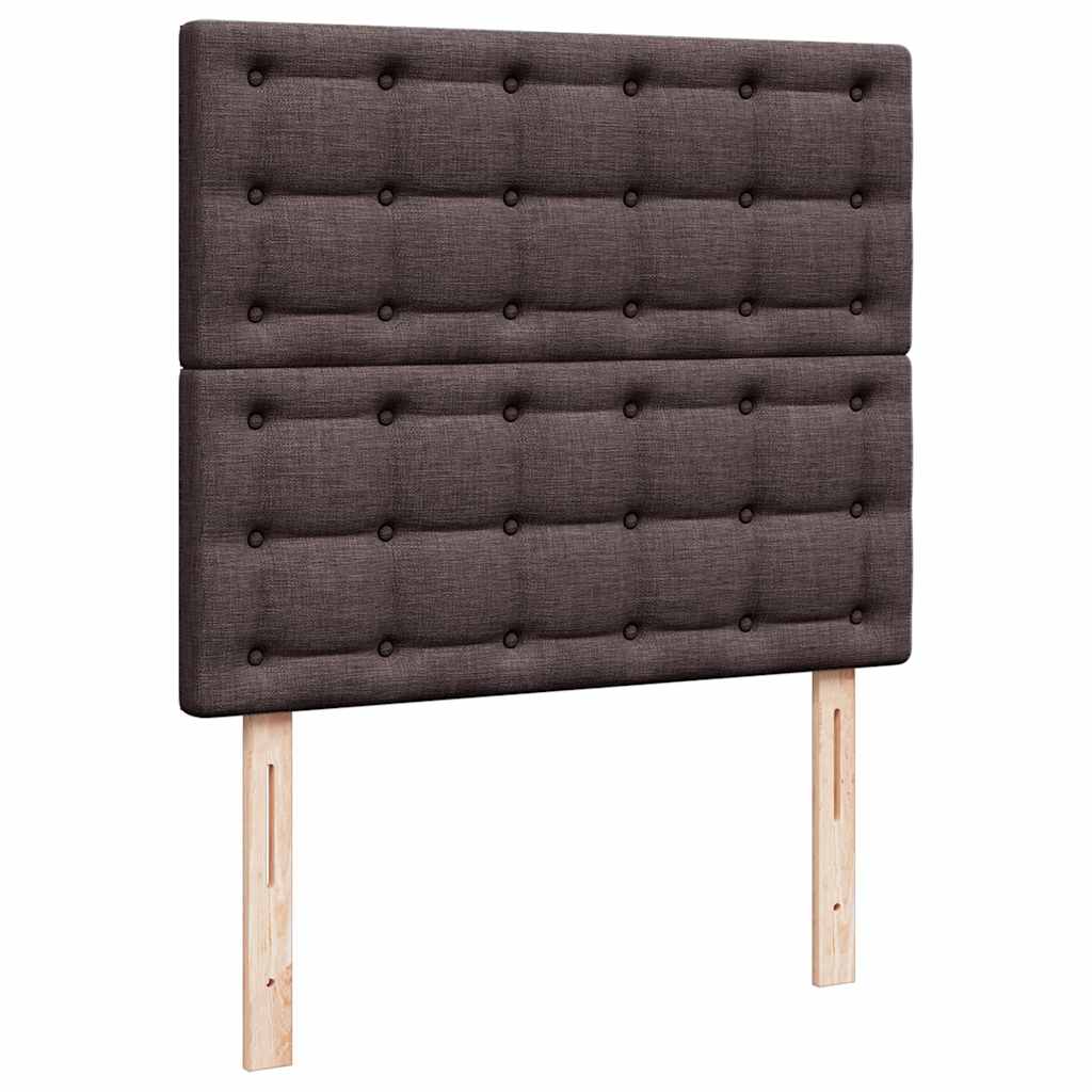 osmannisk sengeramme med madras 120x190 cm stof mørkebrun