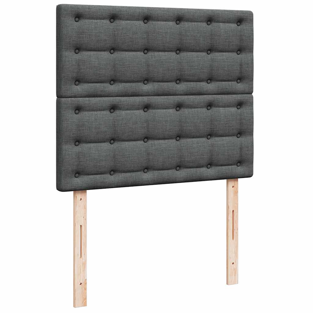 osmannisk sengeramme med madras 120x200 cm stof mørkegrå